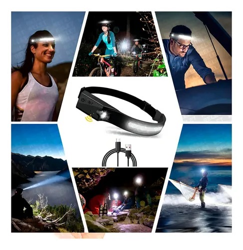 Miniatura 2 de Linterna Frontal Recargable Led Sensor